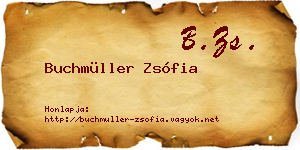 Buchmüller Zsófia névjegykártya