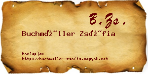 Buchmüller Zsófia névjegykártya